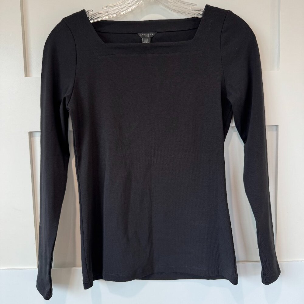 Ann Taylor black long sleeve top XXSP